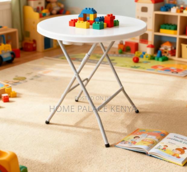 Folding Table: Outdoor Round Banquet Plastic Portable Table - thumbnail 8
