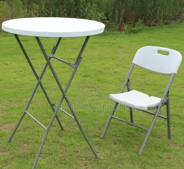 Folding Table: Outdoor Round Banquet Plastic Portable Table