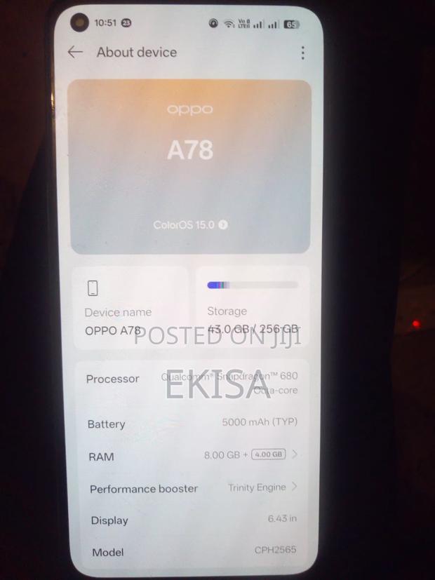 Oppo A78 5G 256 GB Silver