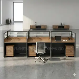 Office Workstation: Modular Six-Person Office Workstation.