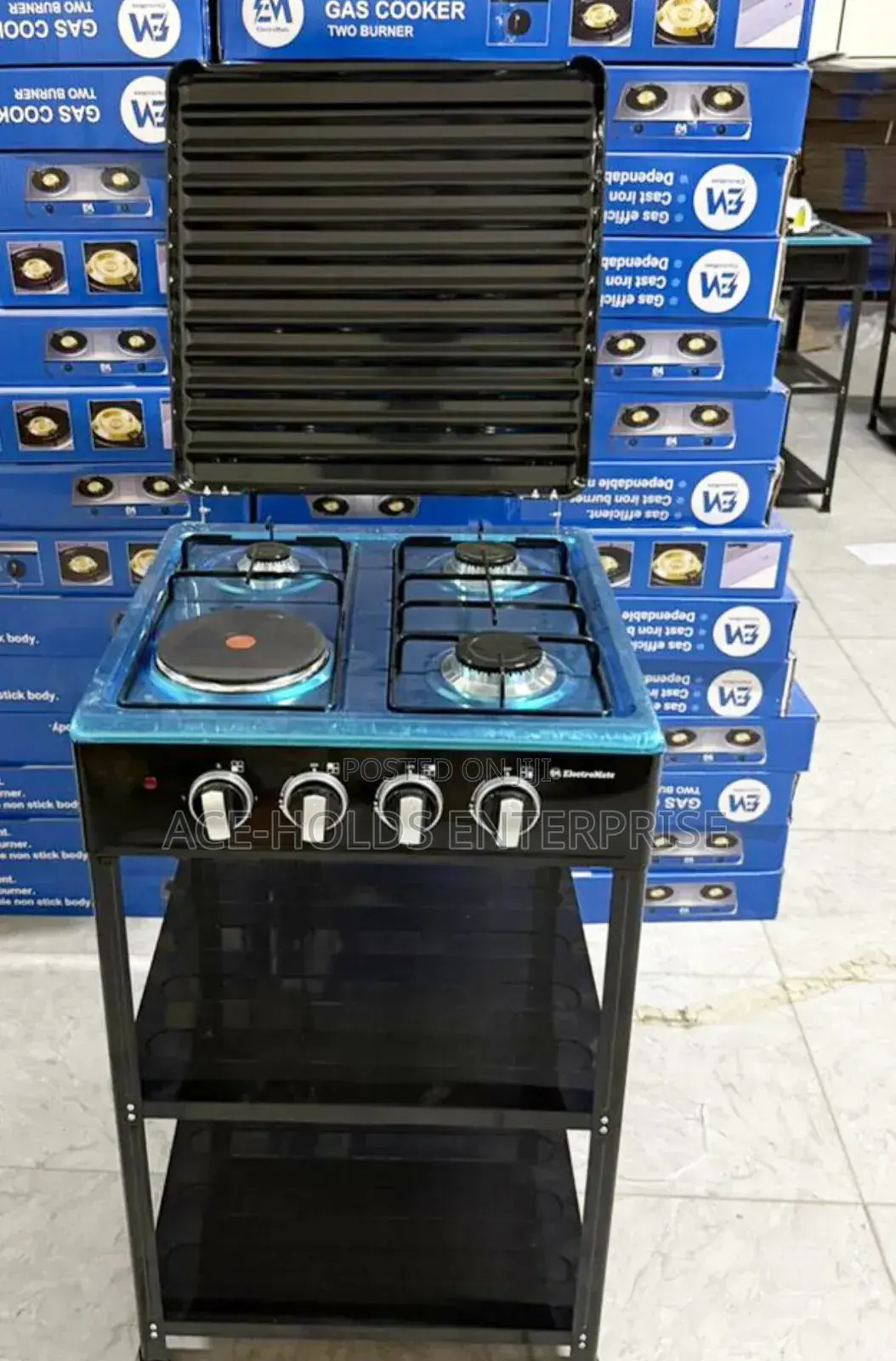 Electromate 3+1 Standing Gas Cooker With Shelves