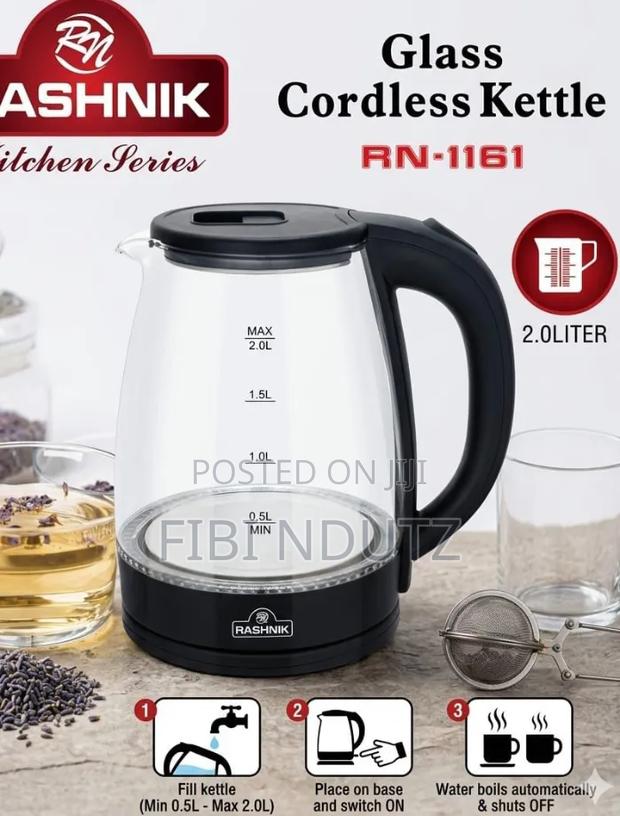Rashnik Glass Kettle Cordless/Glass Kettle