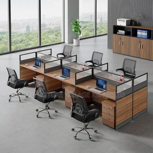 Office Workstation: Modular Six-Person Office Workstation. - thumbnail 4