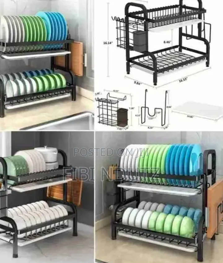 2 Tier High Quality Carbon Steel Dish Rack/Dish Rack