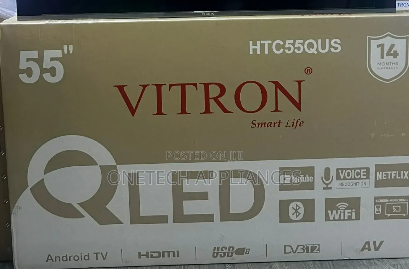 Vitron 55 Inches Qled Tv With Bluetooth and Youtube