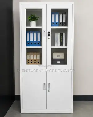 Office Cabinet: 2-Door File Storage Display Cabinet.