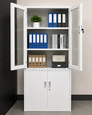 Office Cabinet: 2-Door File Storage Display Cabinet.