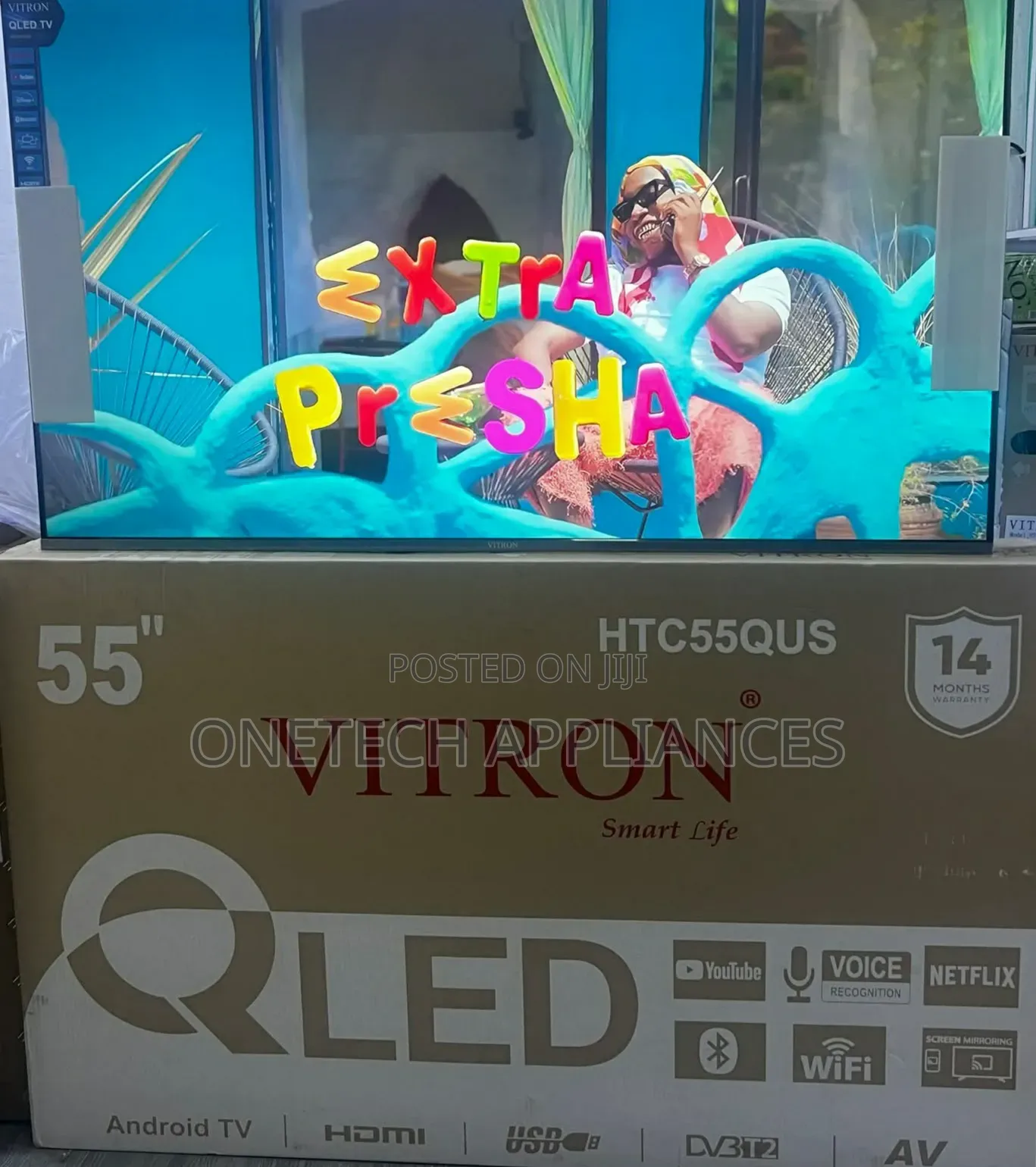 Vitron Htc55qus,55′′ Qled Tv Frameless- Ultra Hd Smart Android Tv