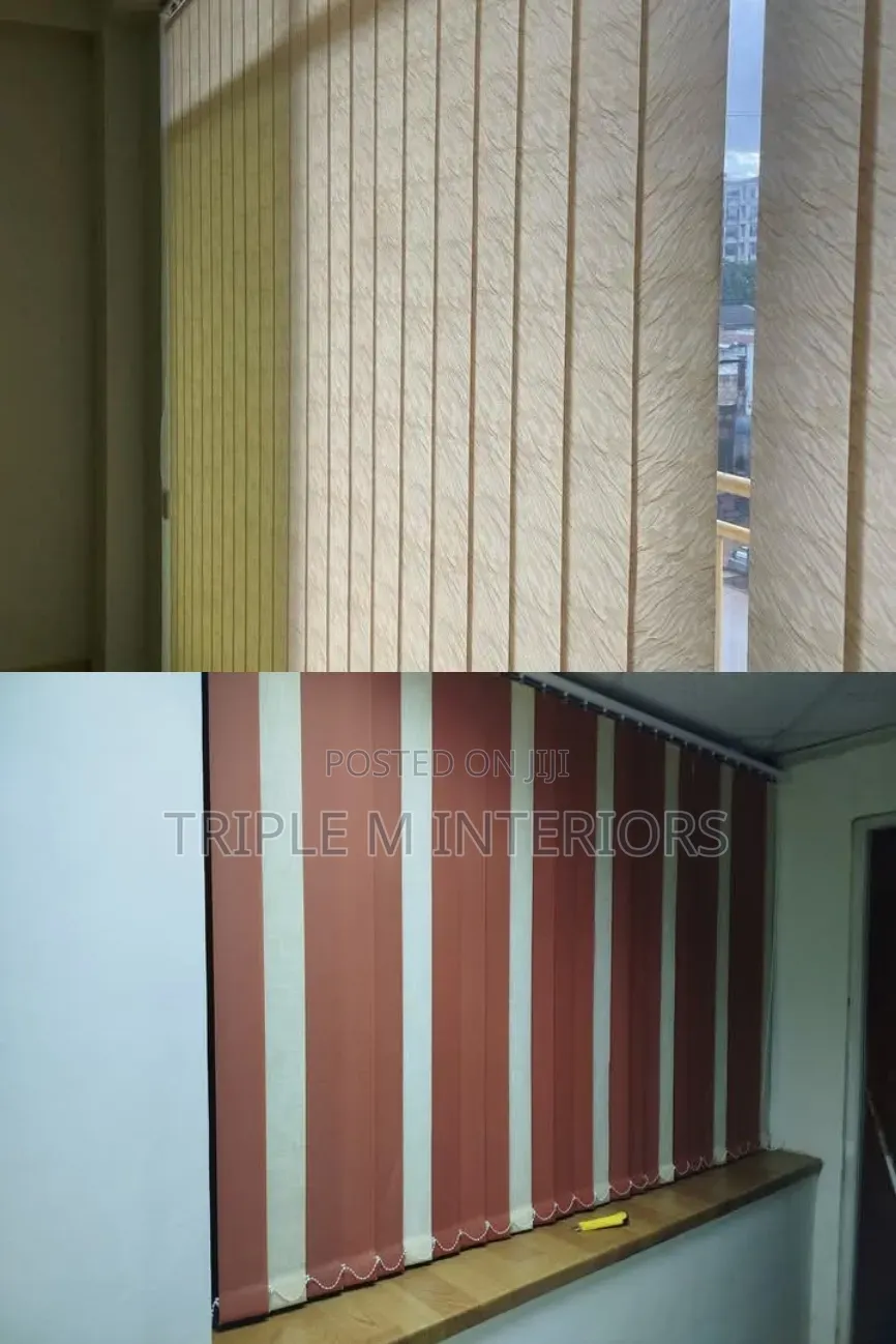 Beautiful Two-Tone Vertical Blinds for Home Decor