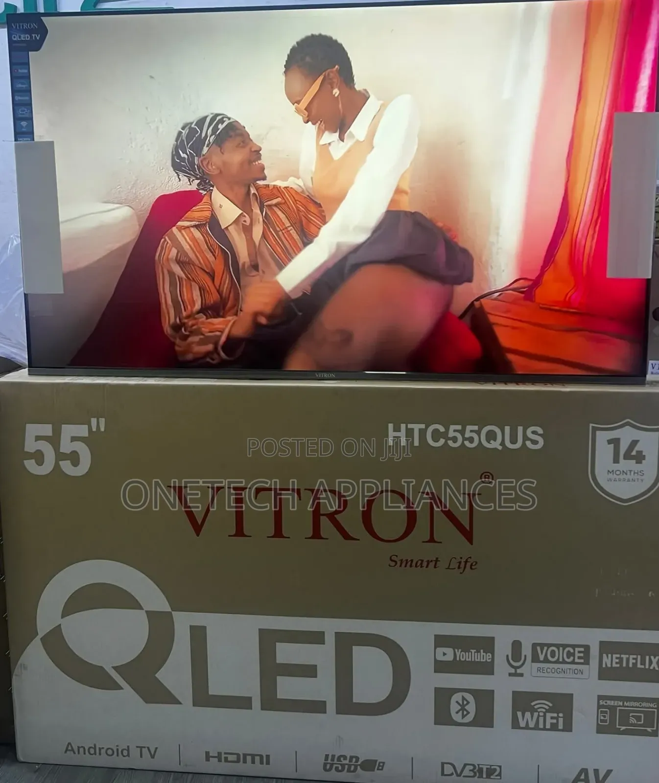 Vitron Htc55qus,55′′ Qled Tv Frameless- Ultra Hd Smart Android Tv