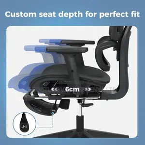 Office Chair: Ergonomic Office Task Chair With Foot Rest.