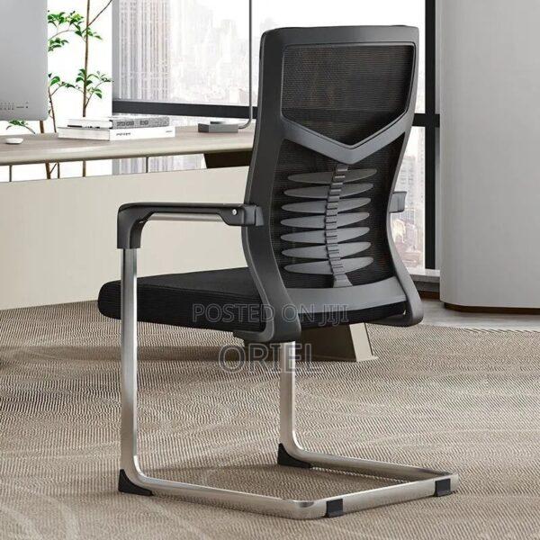 Office Chair : Modern Mesh Visitor Chair With Chrome Frame - thumbnail 7