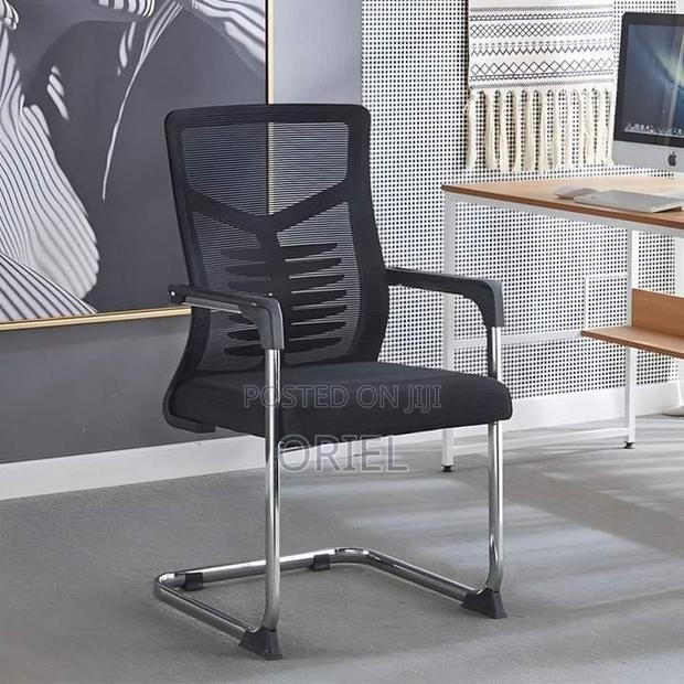 Office Chair : Modern Mesh Visitor Chair With Chrome Frame - thumbnail 12