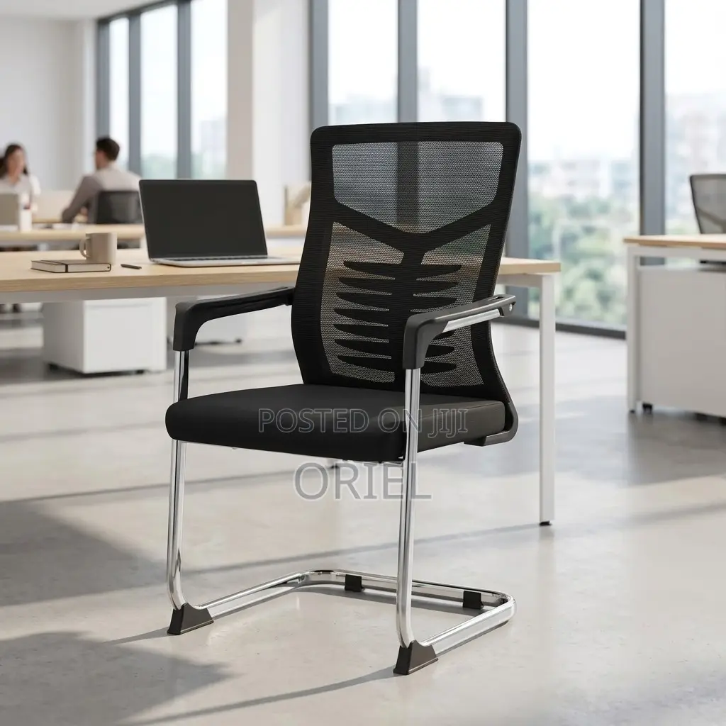Office Chair : Modern Mesh Visitor Chair With Chrome Frame