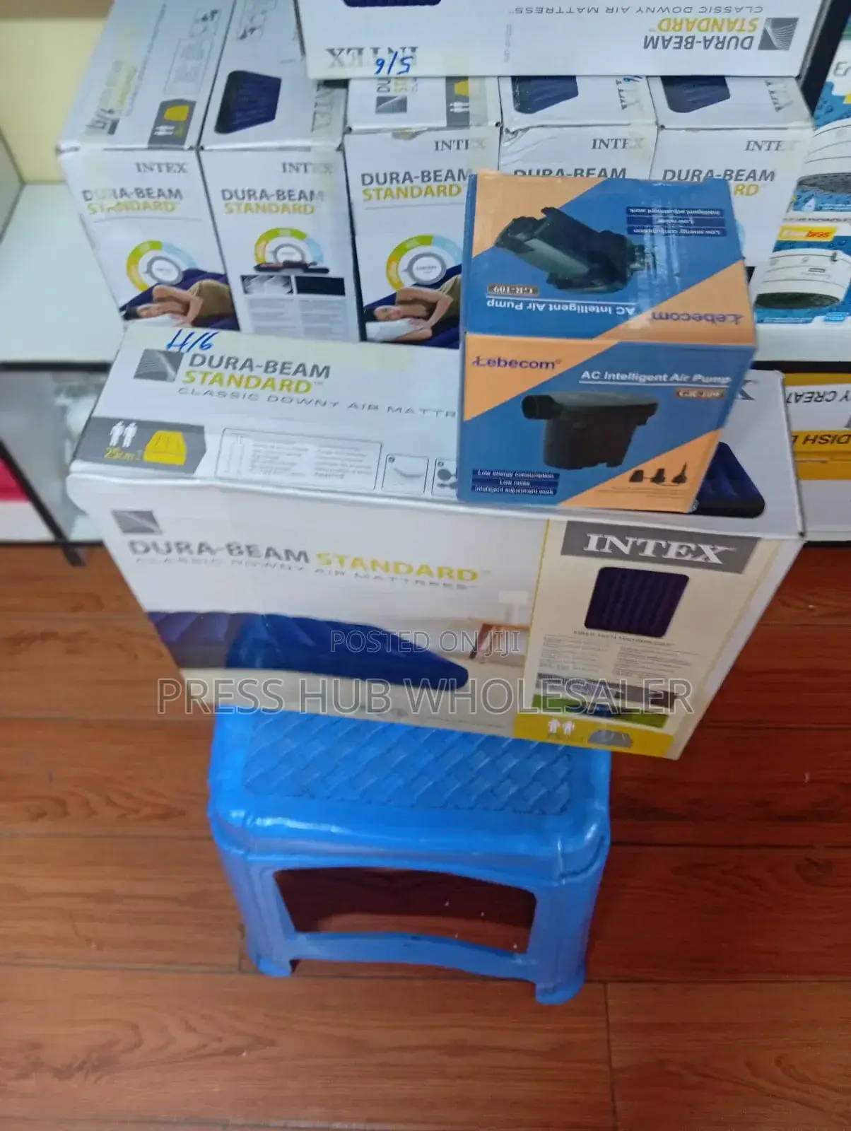 Intex Dura-Beam Standard Classic Downy Blue Air Mattress.4 *6