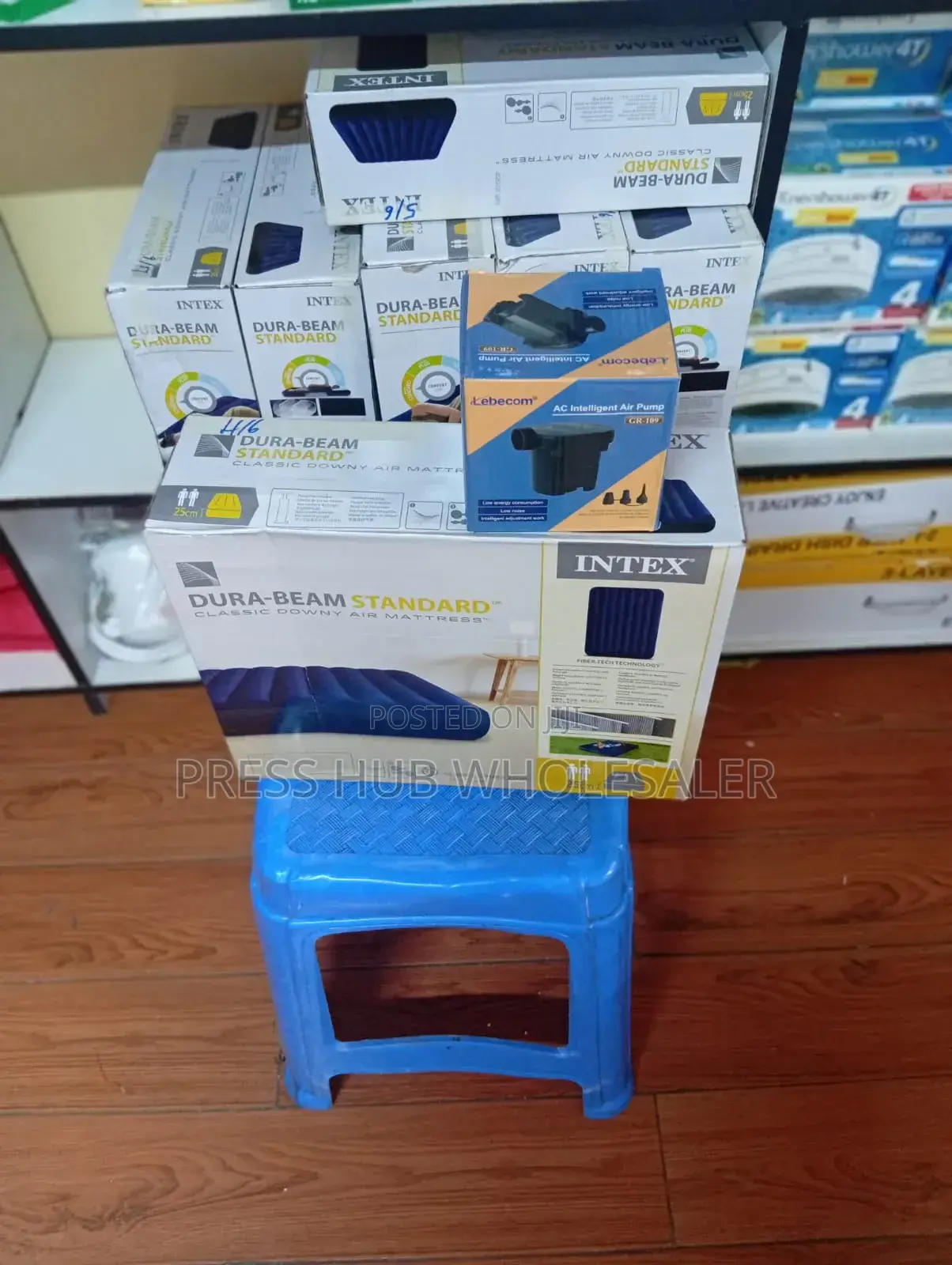 Intex Dura-Beam Standard Classic Downy Blue Air Mattress.4 *6