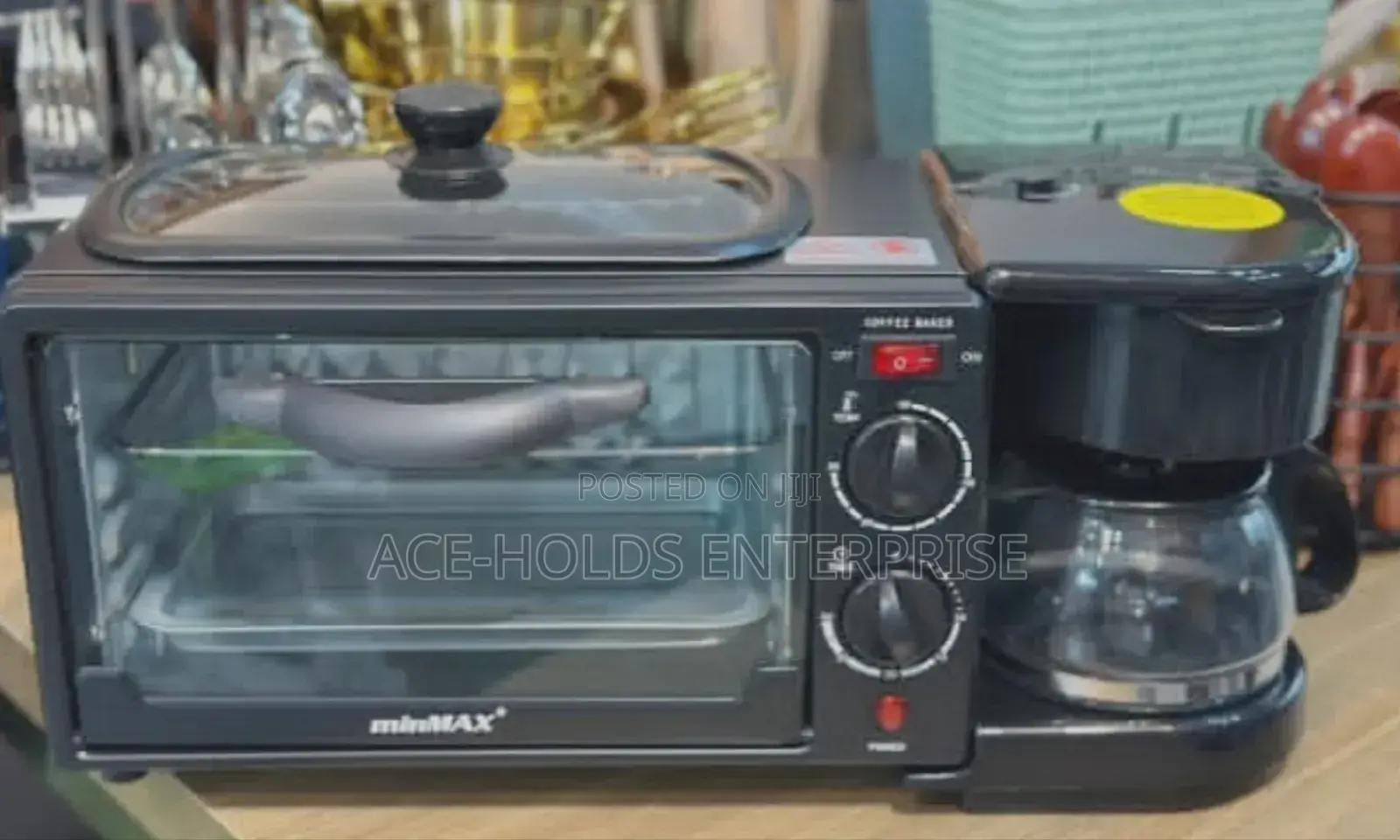 Electric Oven - Nunix 3 in 1 Breakfast Machine 12 Litres, Coffee Maker