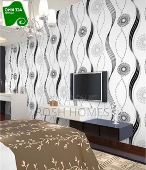 Stripped White Self Adhesive Wallpapers