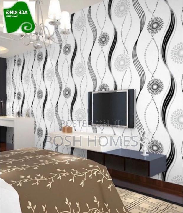 Stripped White Self Adhesive Wallpapers
