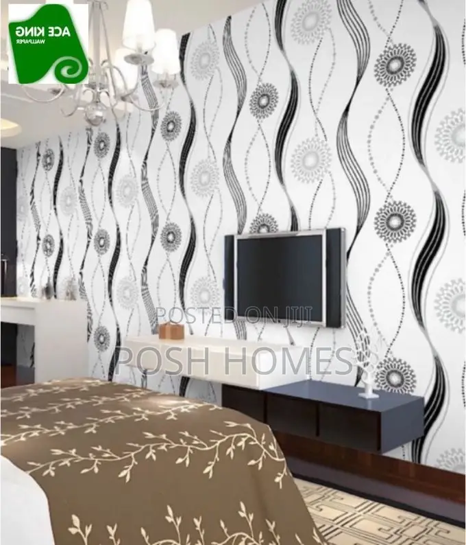 Stripped White Self Adhesive Wallpapers