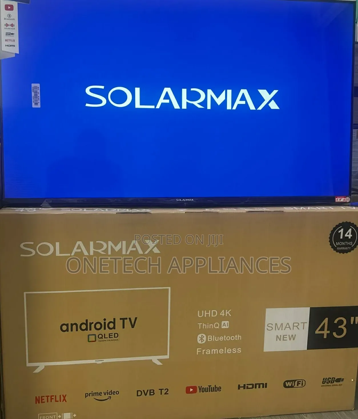 Solarmax 43inch Qled Frameless Tv With Bt