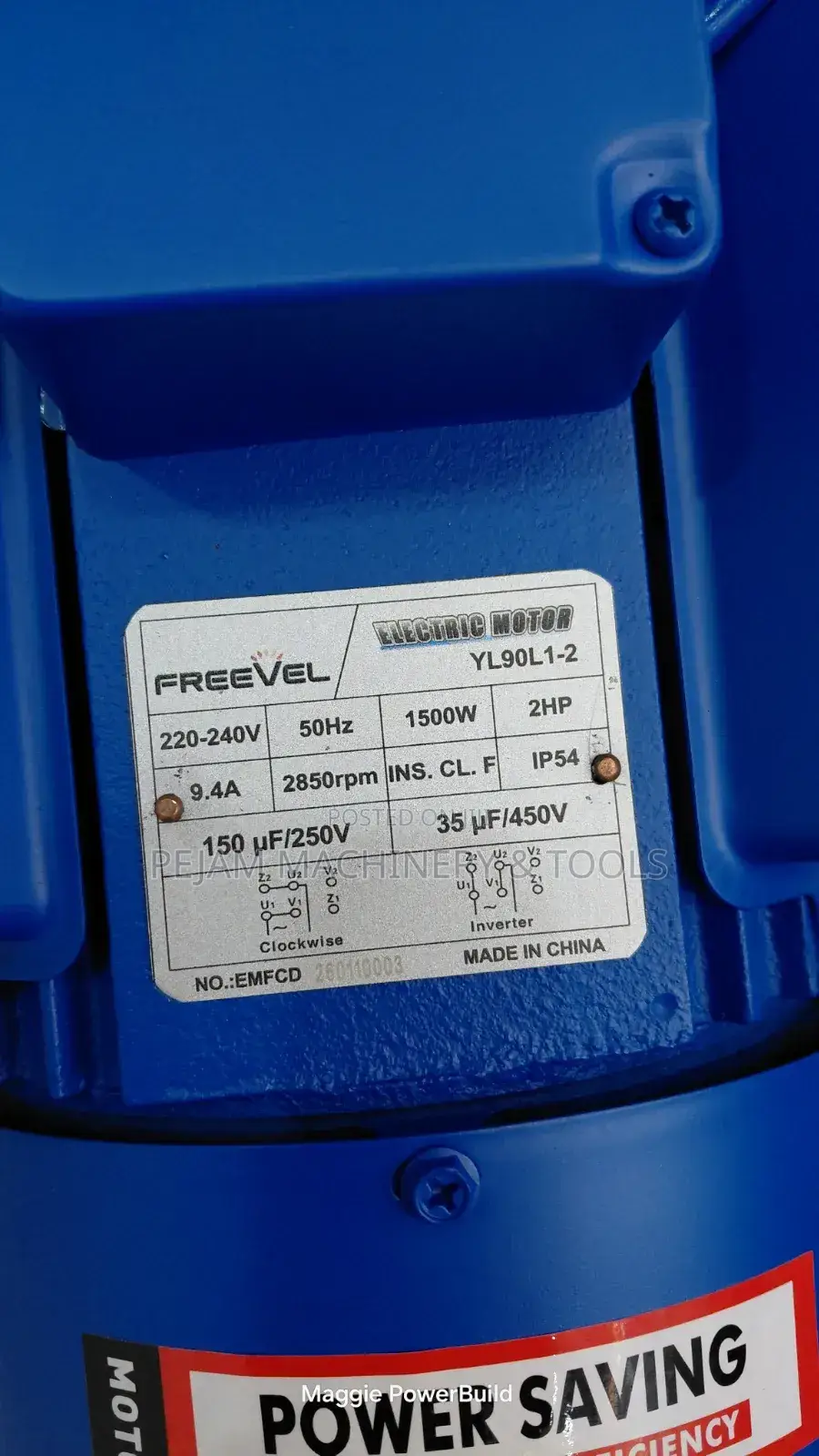 Freevel Brand Yl90l1-2 Electric Motor 2hp High Speed 2850rpm