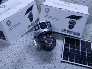 V380 Dual Lens Outdoor Solar Camera With Remote Access via a Phone App