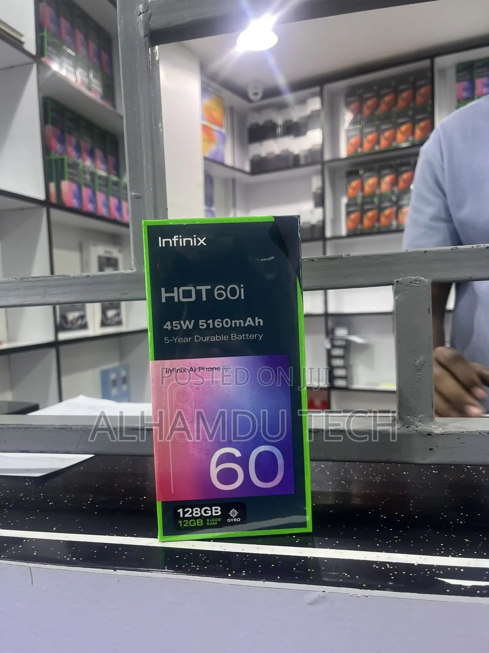 New Infinix Hot 60i 128 GB Black