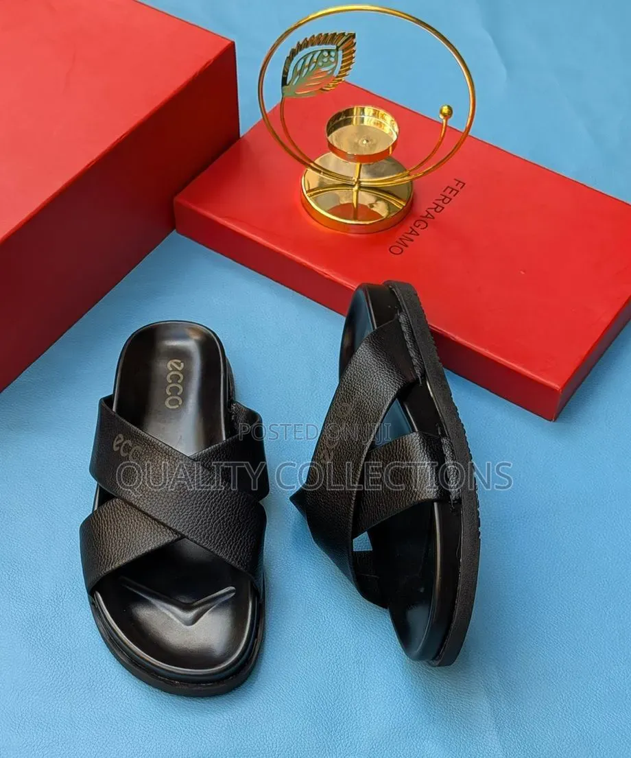 Men Open Shoe Ecco Rubber Sole