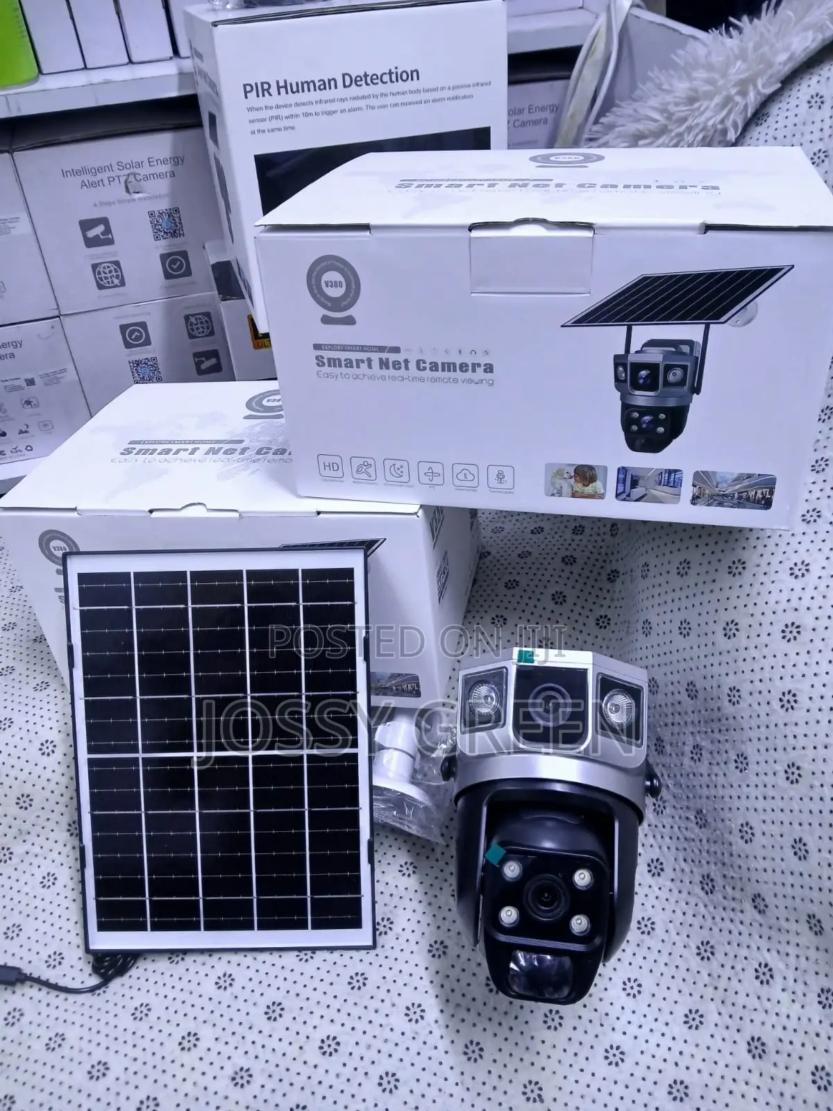 Wireless Wifi Connectivity Solar-Powered Dual Lens Outdoor Camera