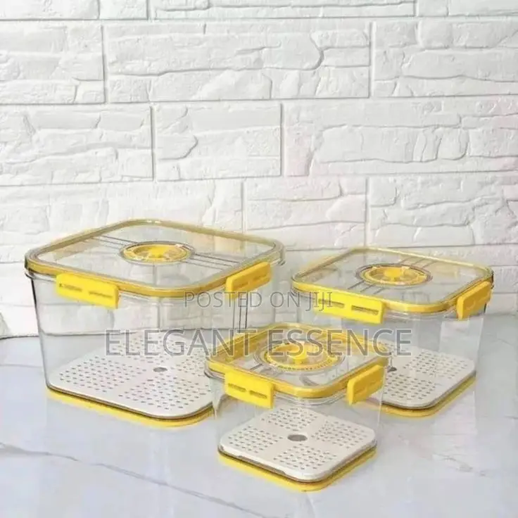 3pcs Stackable Multipurpose Food Storage Containers Organizers