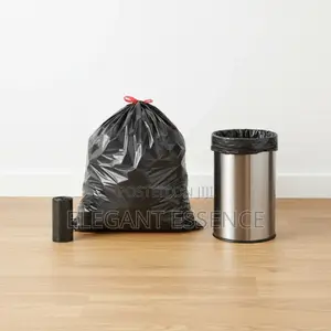 100pcs Extra Strong Trash Bags With A Drawstring 45cm By 50cm