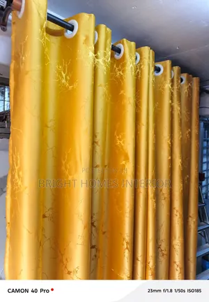Gold Curtain Gold Beautiful Floral Curtain