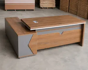 Office Desk: 160cm Manager Office L-Shape Writing Table.