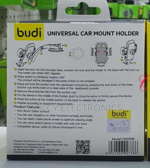 Budi Cm555b Universal Car Mount Holder. - thumbnail 2