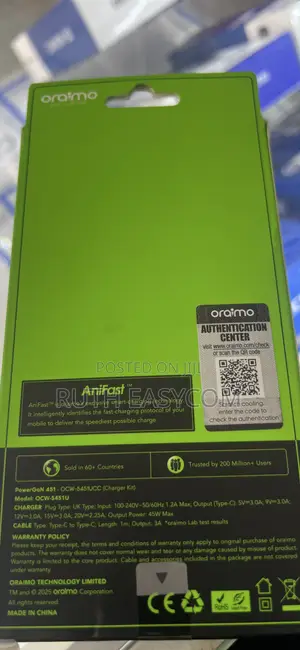 Original Oraimo 45w Fast Charger