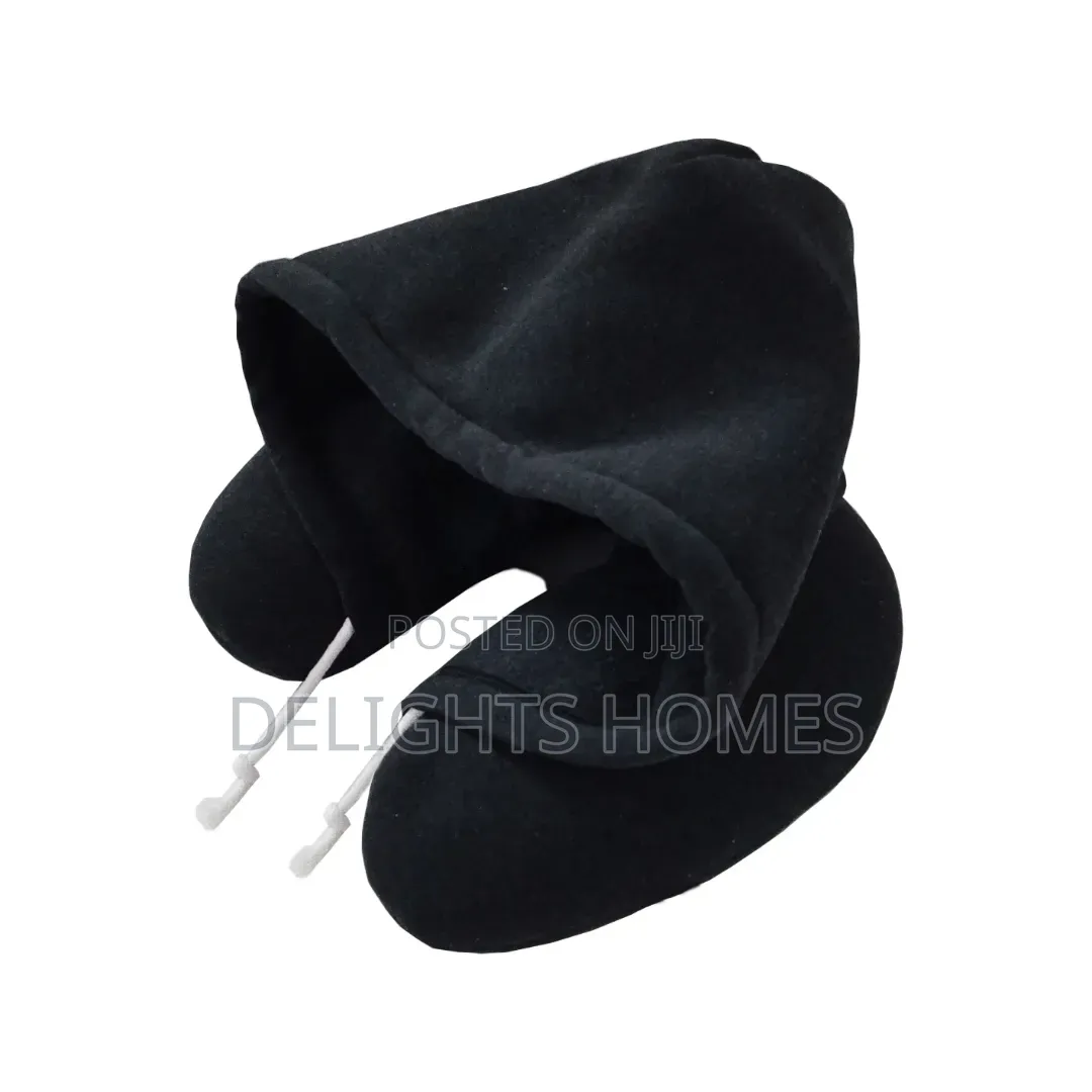 Microfiber Travel Neck Pillow With Hoodie_y