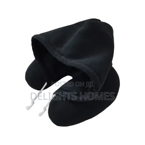 Microfiber Travel Neck Pillow With Hoodie_y