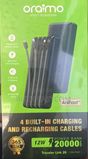 Oraimo 20000mah Powerbank 12w Charge