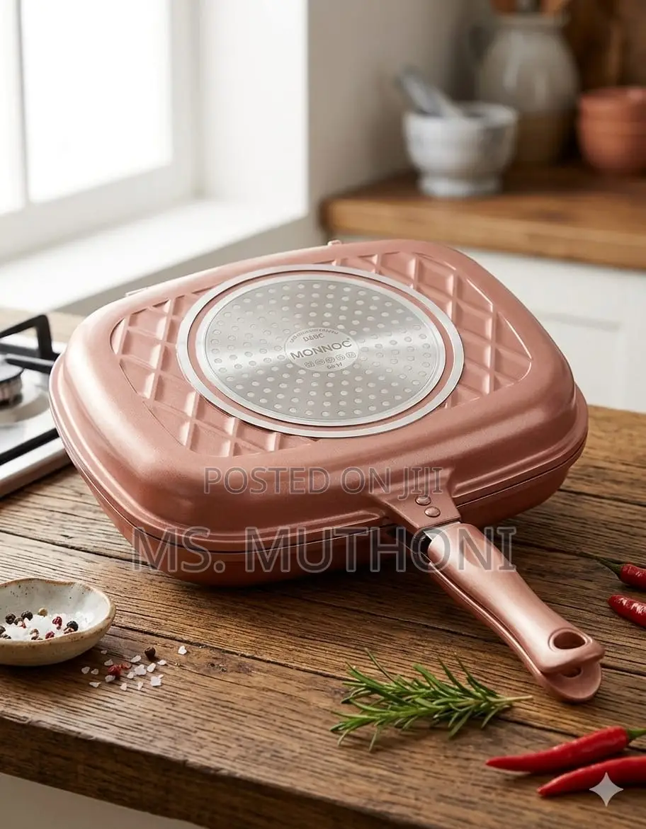 32 Cm High Quality Granite Double Sided Grill Pan*
