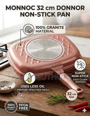 32 Cm High Quality Granite Double Sided Grill Pan*