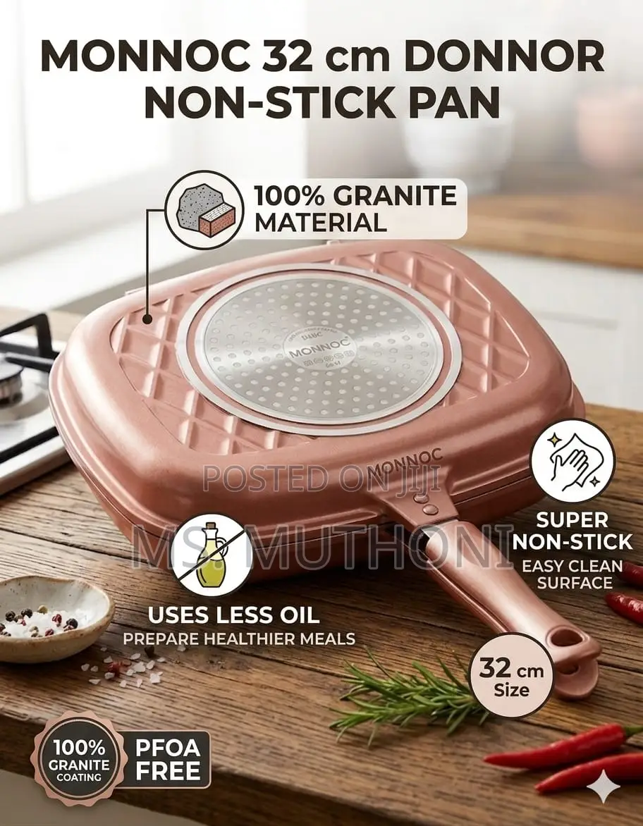 32 Cm High Quality Granite Double Sided Grill Pan*