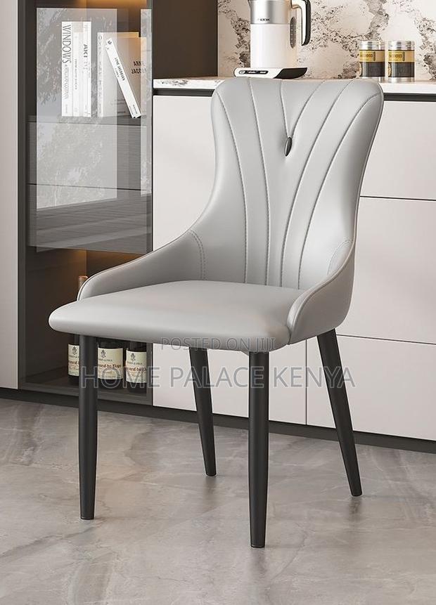 Dining Chair: Modern Soft Back Dining Chair With Metal Frame - thumbnail 2