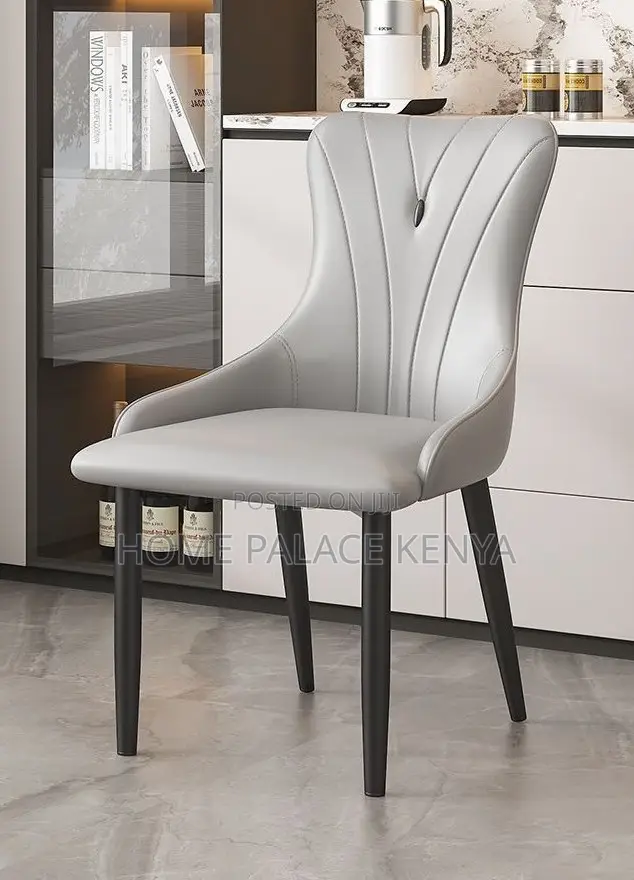 Dining Chair: Modern Soft Back Dining Chair With Metal Frame