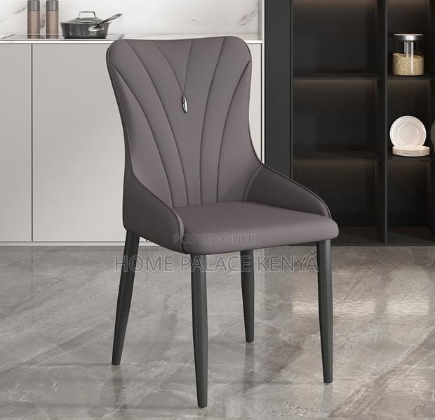 Dining Chair: Modern Soft Back Dining Chair With Metal Frame - thumbnail 3