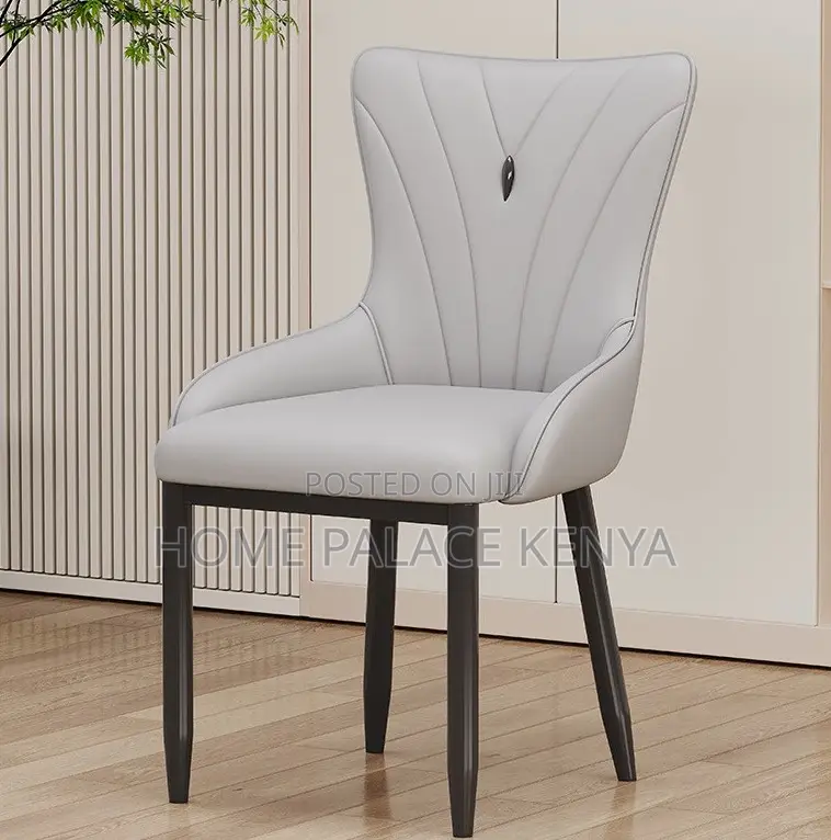 Dining Chair: Modern Soft Back Dining Chair With Metal Frame
