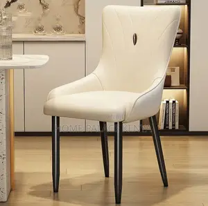 Dining Chair: Modern Soft Back Dining Chair With Metal Frame