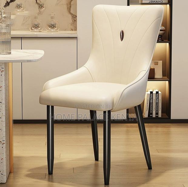 Dining Chair: Modern Soft Back Dining Chair With Metal Frame - thumbnail 5