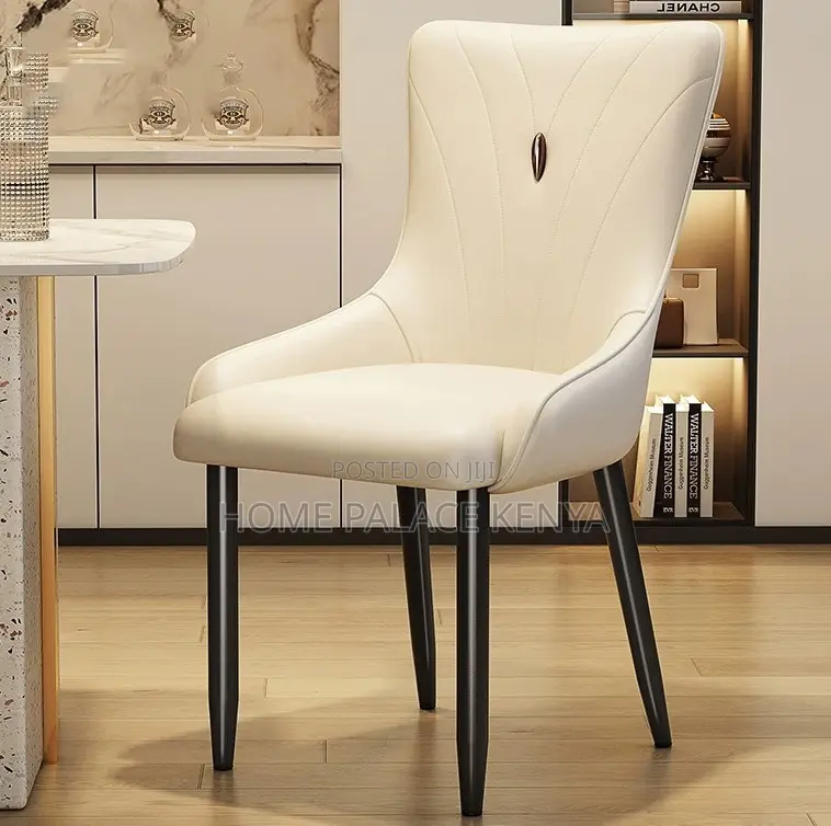 Dining Chair: Modern Soft Back Dining Chair With Metal Frame