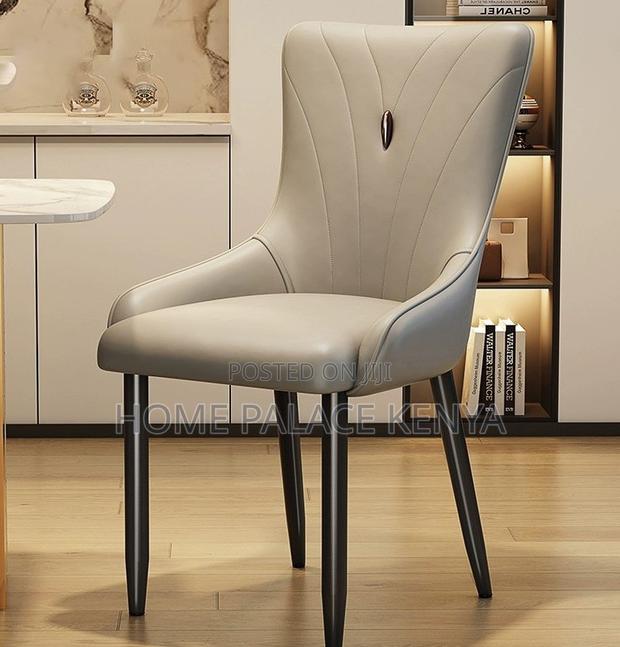Dining Chair: Modern Soft Back Dining Chair With Metal Frame - thumbnail 7